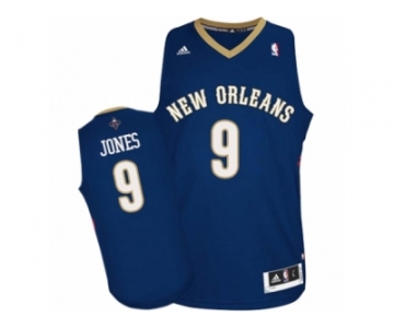 Men's Adidas New Orleans Pelicans #9 Terrence Jones Authentic Navy Blue Road NBA Jersey