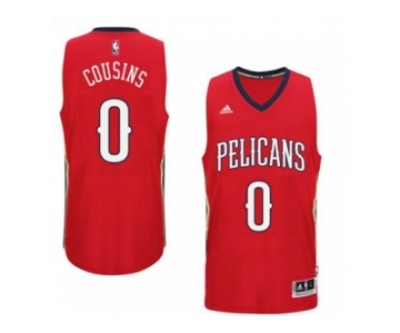 Men's New Orleans Pelicans #0 DeMarcus Cousins adidas Red Player Swingman Jersey