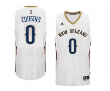 Men's New Orleans Pelicans #0 DeMarcus Cousins adidas White Player Swingman Jersey