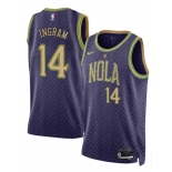 Men's New Orleans Pelicans #14 Brandon Ingram Purple 2024-25 City Ediiton Stitched Basketball Jersey
