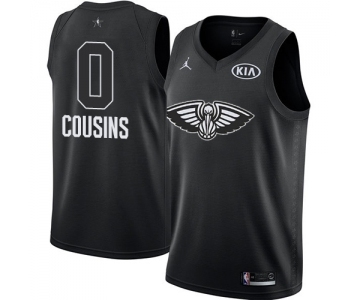 Men's Nike Jordan New Orleans Pelicans #0 DeMarcus Cousins Swingman Black 2018 All-Star Game NBA Jersey