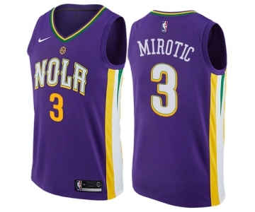 Men's Nike New Orleans Pelicans #3 Nikola Mirotic Swingman Purple NBA Jersey - City Edition