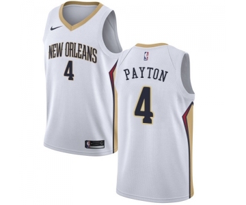 Men's Nike New Orleans Pelicans #4 Elfrid Payton Swingman White NBA Jersey - Association Edition