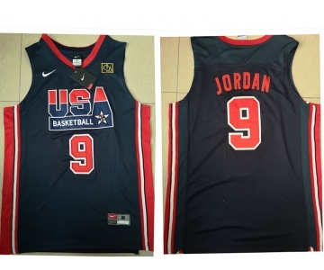1992 Olympics Team USA #9 Michael Jordan Navy Blue Swingman Jersey