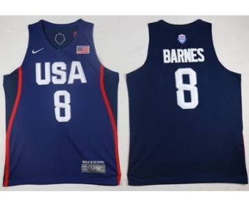 Nike Team USA #8 Harrison Barnes Navy Blue 2016 Dream Team Stitched NBA Jersey
