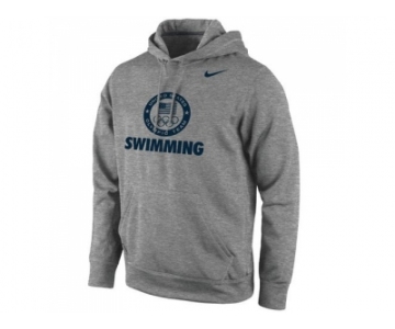 Team USA Swimming Nike Sport KO Performance Pullover Hoodie Dark Gray