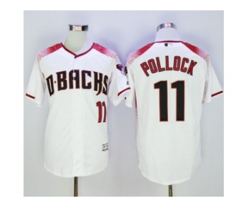 Arizona Diamondbacks #11 A. J. Pollock White Brick New Cool Base Stitched Baseball Jersey