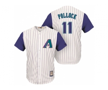 Arizona Diamondbacks #11 A.J. Pollock Cream Purple Cooperstown Collection Cool Base Jersey