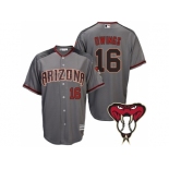 Arizona Diamondbacks #16 Chris Owings Gray Cool Base Road Jersey