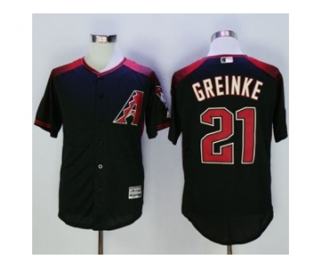 Arizona Diamondbacks #21 Zack Greinke Black Brick New Cool Base Stitched Baseball Jersey