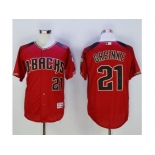 Arizona Diamondbacks #21 Zack Greinke Red Brick New Cool Base Stitched Baseball Jersey