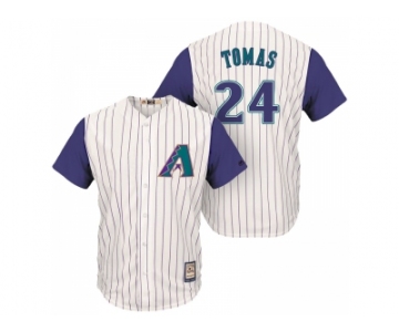 Arizona Diamondbacks #24 Yasmany Tomas Cream Purple Cooperstown Collection Cool Base Jersey