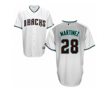 Arizona Diamondbacks #28 J. D. Martinez Replica White Capri Cool Base MLB Jersey