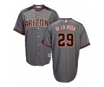 Arizona Diamondbacks #29 Jorge De La Rosa Replica Grey Road Cool Base MLB Jersey
