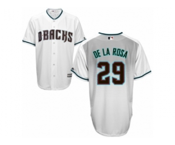 Arizona Diamondbacks #29 Jorge De La Rosa Replica White Capri Cool Base MLB Jersey