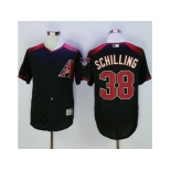 Arizona Diamondbacks #38 Curt Schilling Black Brick New Cool Base Stitched Baseball Jersey