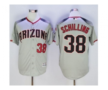 Arizona Diamondbacks #38 Curt Schilling Gray Brick New Cool Base Stitched Baseball Jersey