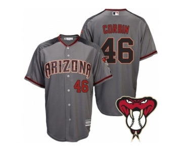 Arizona Diamondbacks #46 Patrick Corbin Gray Cool Base Road Jersey