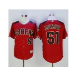 Arizona Diamondbacks #51 Randy Johnson Red Brick New Cool Base Stitched Baseball Jersey