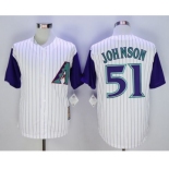 Arizona Diamondbacks #51 Randy Johnson White Hall Of Fame Cool Base Stitched Baseball Jersey