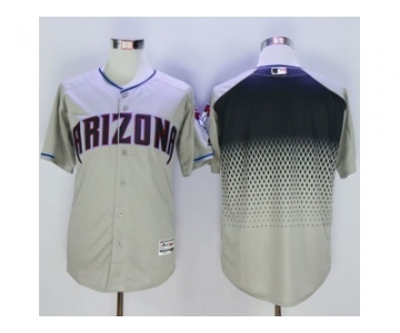 Arizona Diamondbacks Blank Gray-Capri New Cool Base Stitched Baseball Jersey