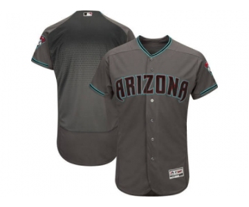 Arizona Diamondbacks Majestic Gray Turquoise 2017 Flex Base Authentic Jersey