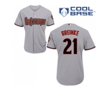 MLB Arizona Diamondbacks #21 Grey Zack Greinke Mens Jersey