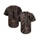Men Arizona Diamondbacks #1 Jarrod Dyson Camo Realtree Collection Cool Base Stitched MLB Jersey