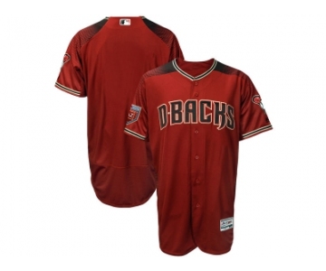 Men Arizona Diamondbacks Customized Majestic Sedona Red 2018 Spring Training Flex Base Team Jersey