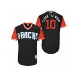 Men's 2017 Little League World Series Diamondbacks Chris Herrmann #10 Hermm The Worm Black Jersey