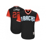 Men's 2017 Little League World Series Diamondbacks Jake Lamb #22 Lambo Black Jersey