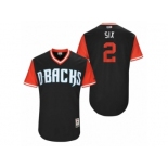 Men's 2017 Little League World Series Diamondbacks Jeff Mathis #2 Six Black Jersey