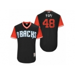 Men's 2017 Little League World Series Diamondbacks Randall Delgado #48 Pupi Black Jersey