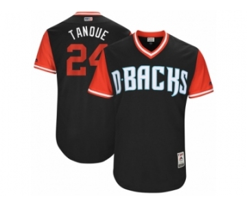 Men's 2017 Little League World Series Diamondbacks Yasmany Tomás #24 Tanque Black Jersey