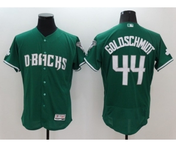 Men's Arizona Diamondbacks #44 Paul Goldschmidt Majestic Green Celtic Flexbase Authentic Collection Player Jersey