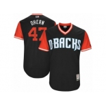 Men's Arizona Diamondbacks David Hernandez #47 Dhern Majestic Black 2017 Players Weekend Authentic Jersey