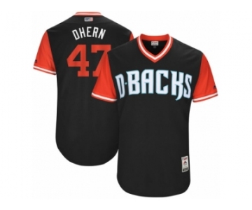 Men's Arizona Diamondbacks David Hernandez #47 Dhern Majestic Black 2017 Players Weekend Authentic Jersey