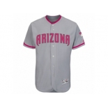 Men's Arizona Diamondbacks Majestic Blank Gray Fashion 2016 Mother's Day Flex Base Team Jersey