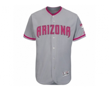 Men's Arizona Diamondbacks Majestic Blank Gray Fashion 2016 Mother's Day Flex Base Team Jersey