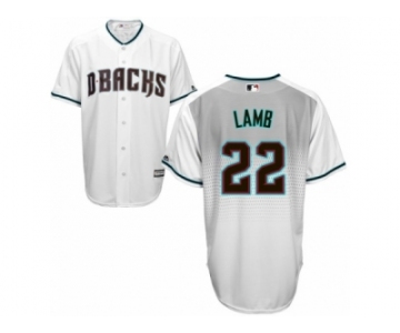 Men's Majestic Arizona Diamondbacks #22 Jake Lamb Replica White Capri Cool Base MLB Jersey
