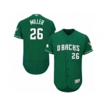 Men's Majestic Arizona Diamondbacks #26 Shelby Miller Green Celtic Flexbase Authentic Collection MLB Jersey