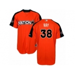 Men's Majestic Arizona Diamondbacks #38 Robbie Ray Replica Orange National League 2017 MLB All-Star MLB Jersey