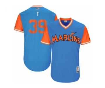 Men's 2017 Little League World Series Marlins #39 JT Riddle T Blue Jersey