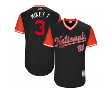 Men's 2017 Little League World Series Nationals #3 Michael Taylor Mikey T Navy Jersey