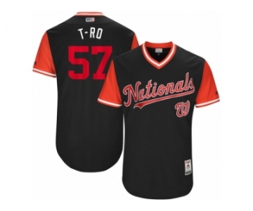Men's 2017 Little League World Series Nationals #57 Tanner Roark T-Ro Navy Jersey