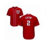 Men's Majestic Washington Nationals #2 Adam Eaton Replica Red Alternate 1 Cool Base MLB Jersey