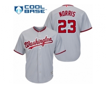 Men's Majestic Washington Nationals #23 Derek Norris Replica Grey Road Cool Base MLB Jersey