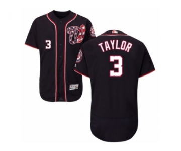 Men's Majestic Washington Nationals #3 Michael Taylor Navy Blue Flexbase Authentic Collection MLB Jersey