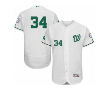 Men's Majestic Washington Nationals #34 Bryce Harper White Celtic Flexbase Authentic Collection MLB Jersey