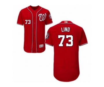Men's Majestic Washington Nationals #73 Adam Lind Red Flexbase Authentic Collection MLB Jersey